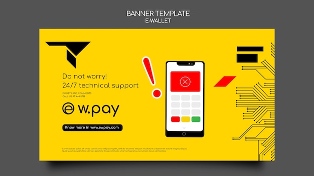 E-wallet banner template