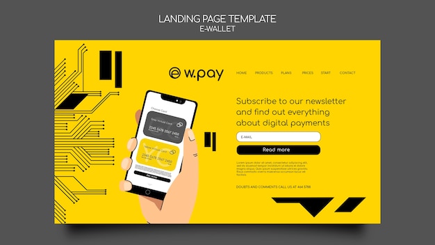 E-wallet landing page template