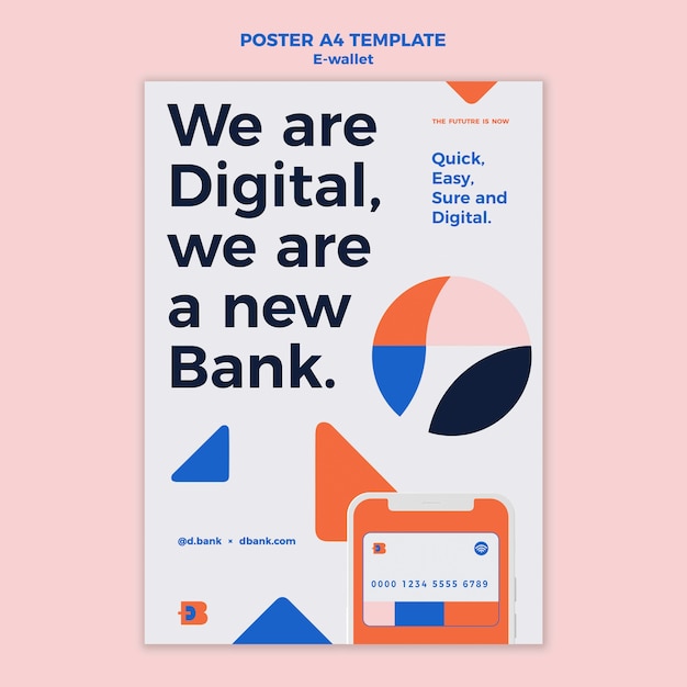 E-wallet poster design template