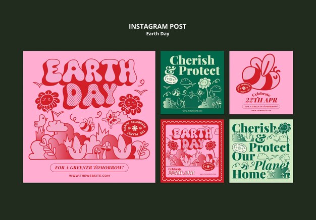 Earth day celebration instagram posts