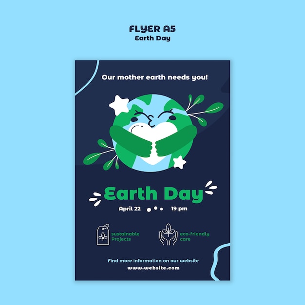 Earth day celebration template