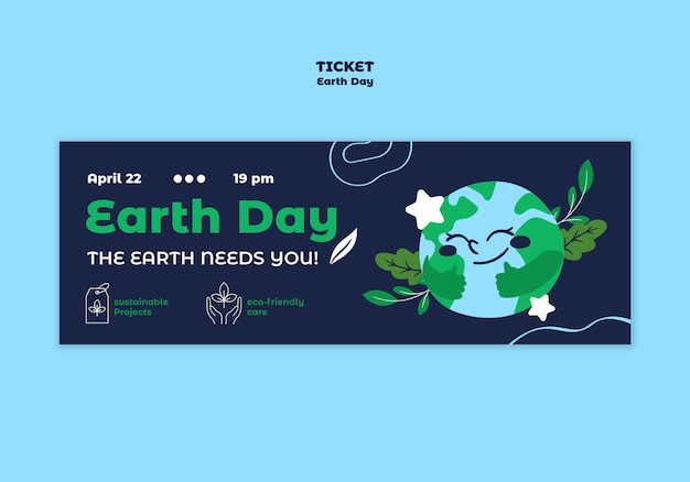 Free PSD earth day celebration template