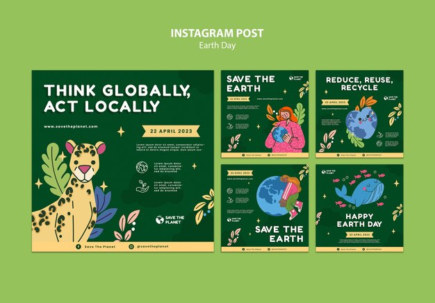 Earth day design template