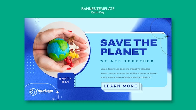 Free PSD earth day template design