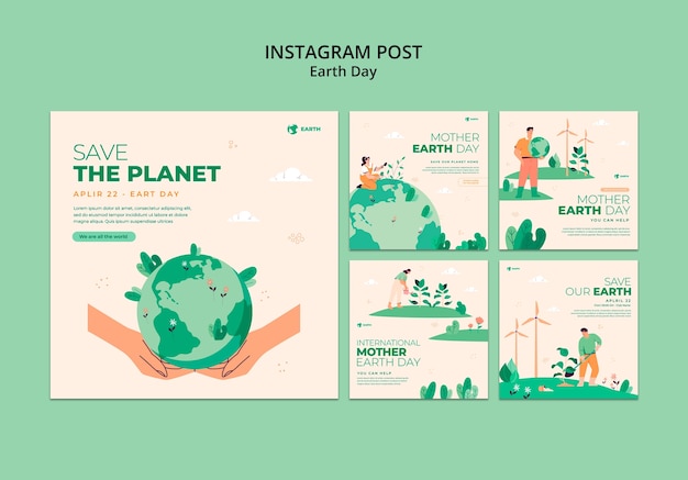 Earth day template design