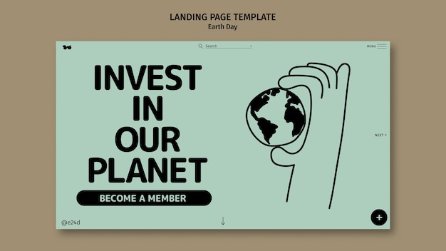 Free PSD earth day template design