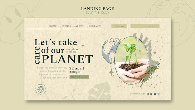 Free PSD earth day  template design