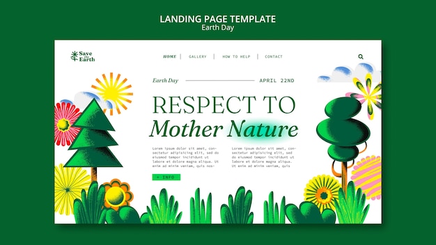 Earth day  template design