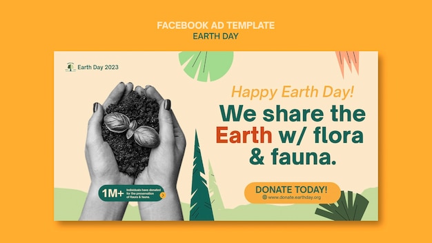 Free PSD earth day template design