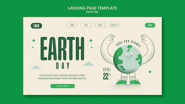 Free PSD earth day  template design