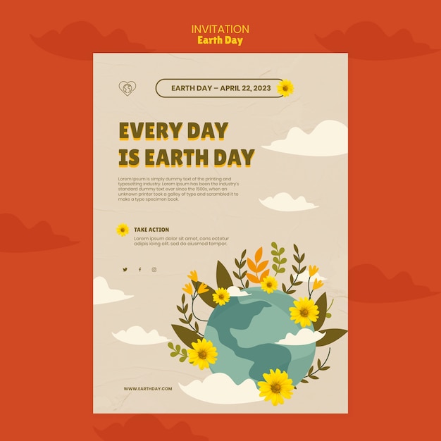 Earth day template design