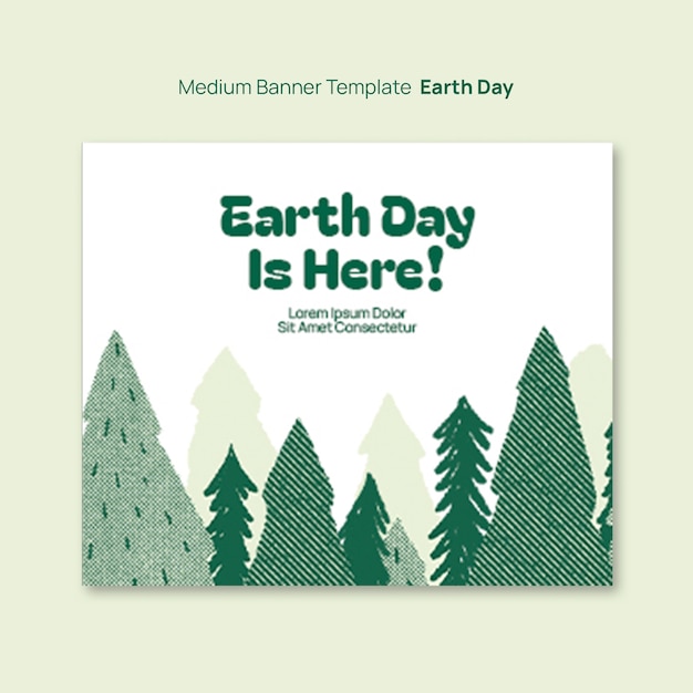 Free PSD earth day template design