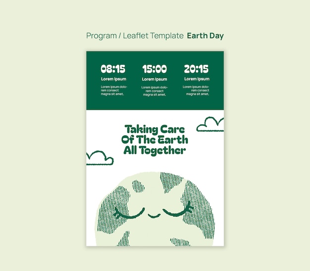 Free PSD earth day template design