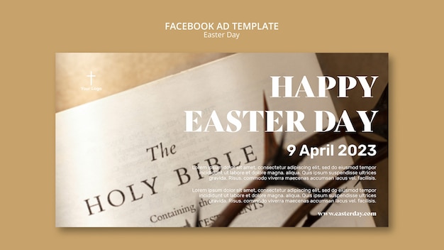 Free PSD easter celebration facebook template