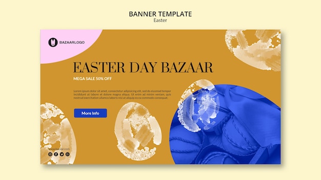 Free PSD easter concept banner template