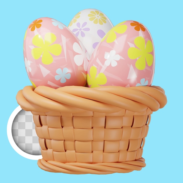 Easter day cute eggs basket