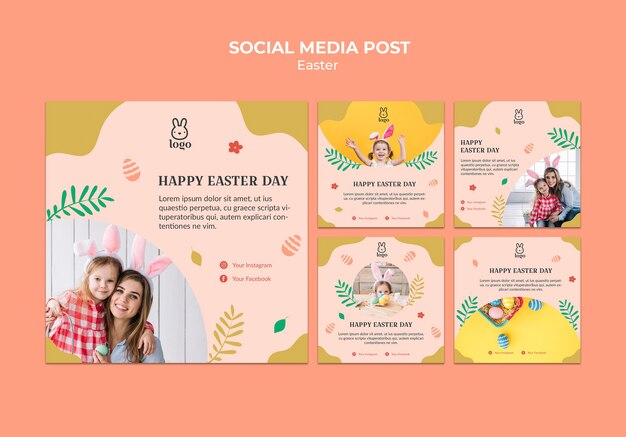 Easter day festival social media post