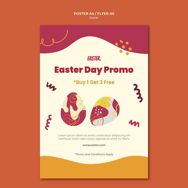 Easter day print template