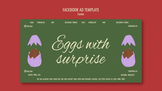 Free PSD easter template design