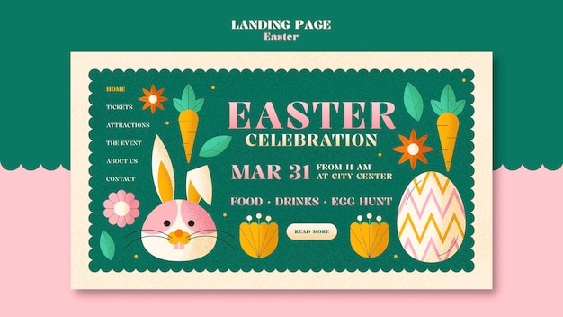 Free PSD easter template design