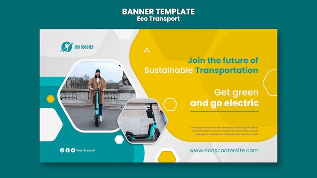 Free PSD eco transport banner design template