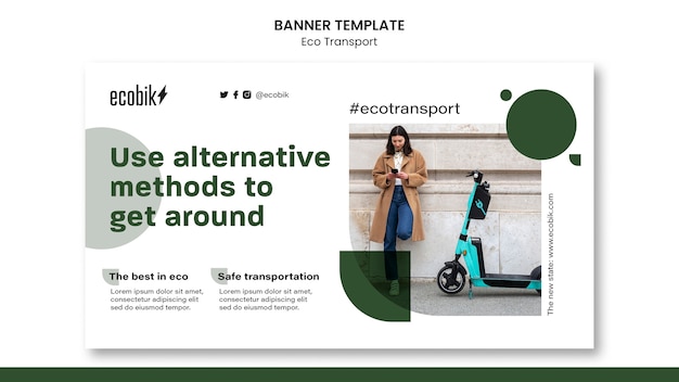 Eco transport banner template