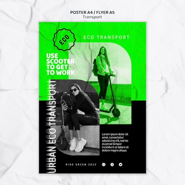 Eco transport print template