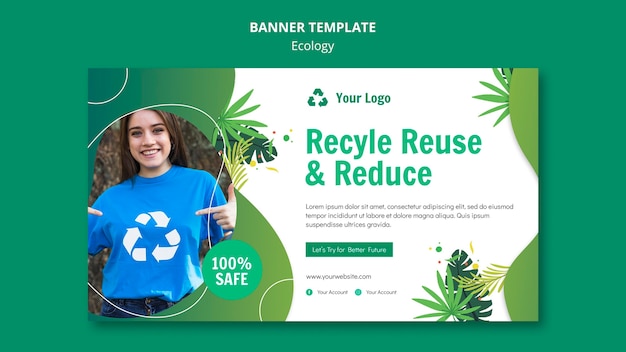 Ecology concept banner template