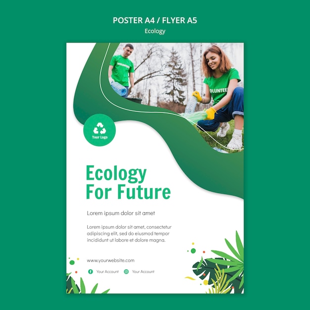 Ecology concept poster template