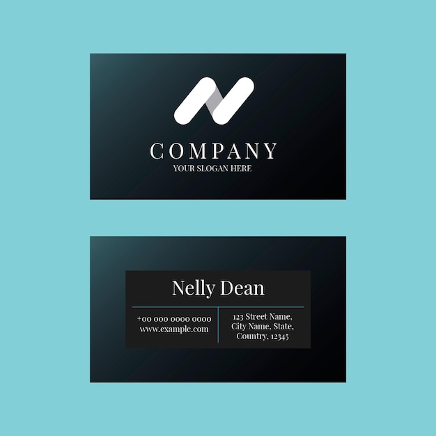 Editable business card template psd modern design