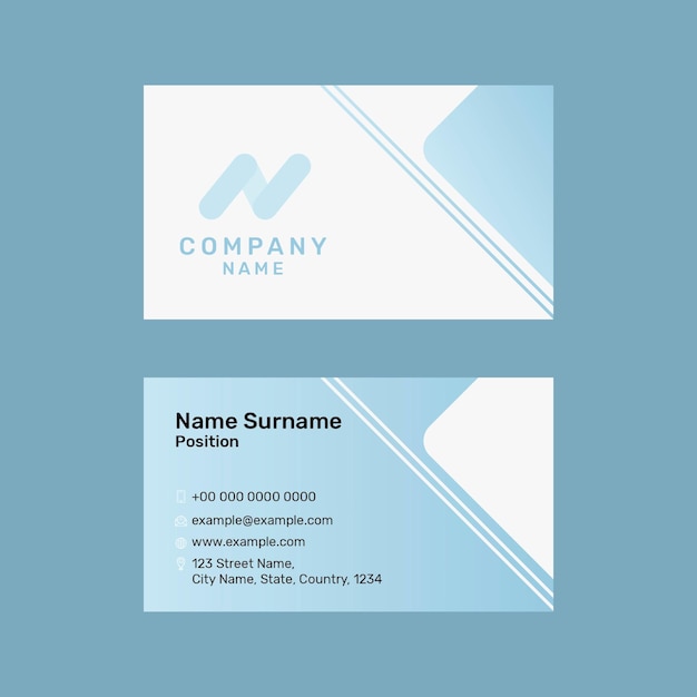 Free PSD editable business card template psd modern design