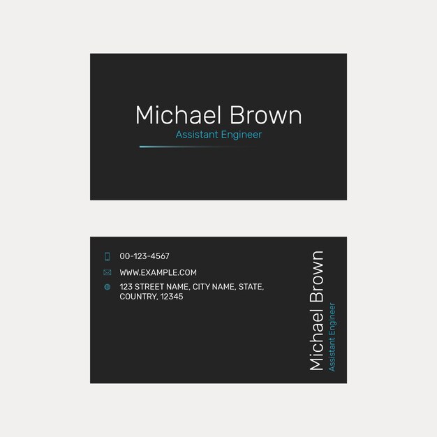 Editable business card template psd modern design