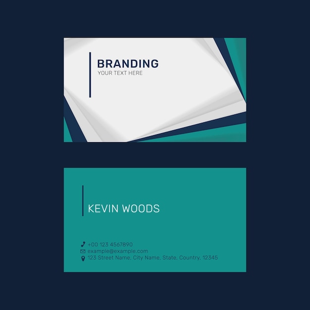 Free PSD editable business card template psd in modern design