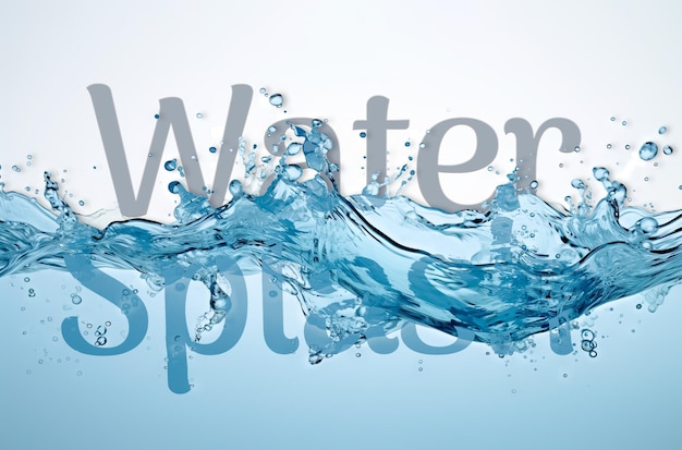 Editable Water Splash Text Effect