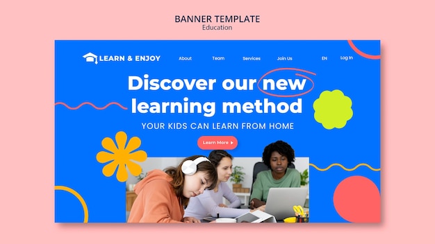 Free PSD education template design