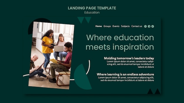 Free PSD education  template design