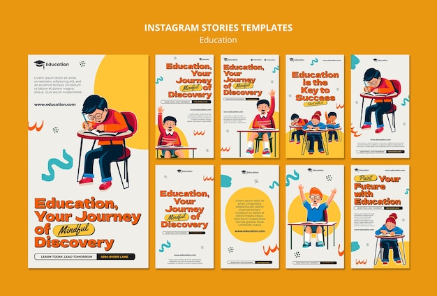 Free PSD educational offer instagram stories