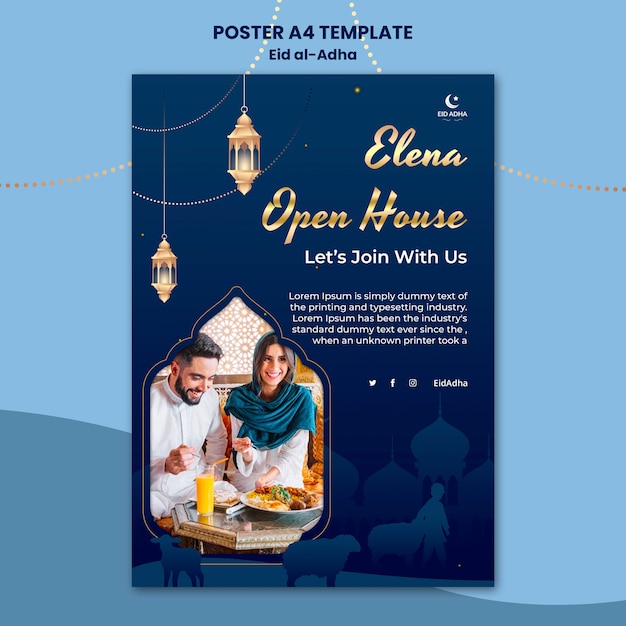 Eid al-adha design poster template