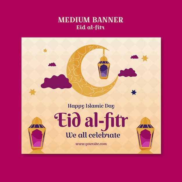 Free PSD eid al fitr celebration template