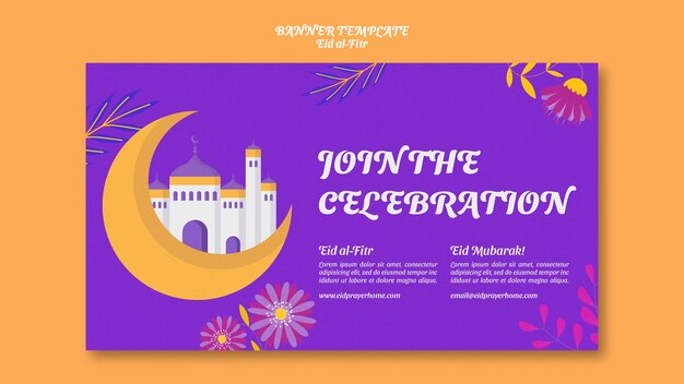 Eid-al fitr horizontal banner template