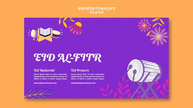 Eid-al fitr horizontal banner template