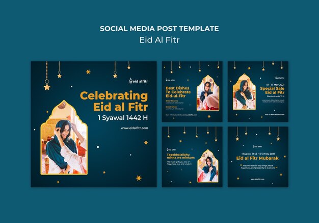 Eid al-fitr instagram posts collection