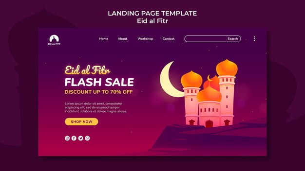 Eid al-fitr landing page template