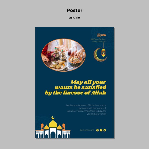 Eid al-fitr poster template design