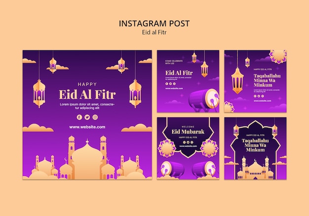 Free PSD eid al-fitr template design