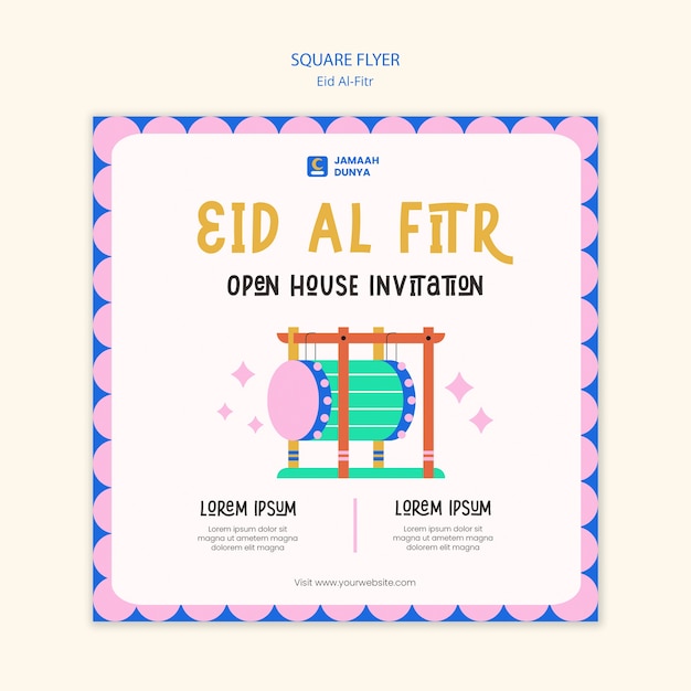 Free PSD eid al fitr  template design