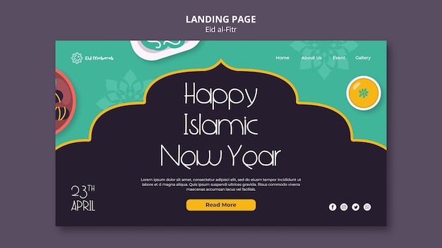 Free PSD eid al-fitr template design