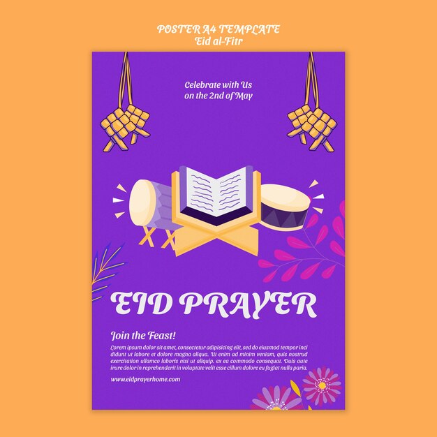 Eid-al fitr vertical poster template