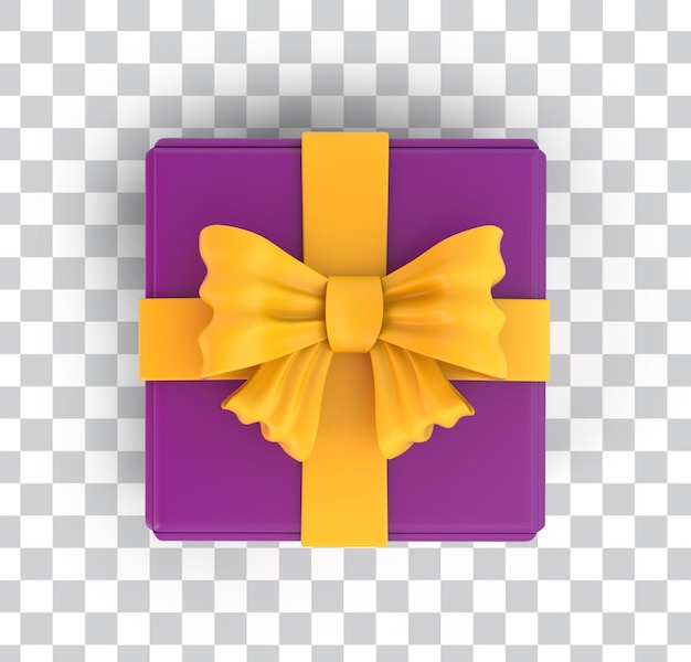 Free PSD eid gift box top view