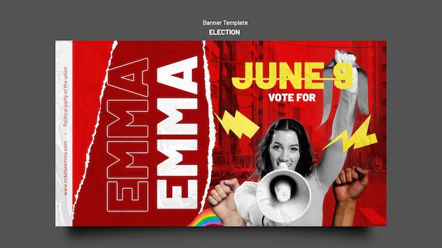 Election banner design template